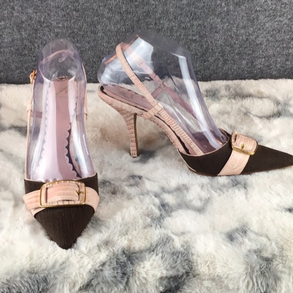 J. Vincent Elegant Croc Buckle‎ Accent Heels Women's Heels 7.5 M
